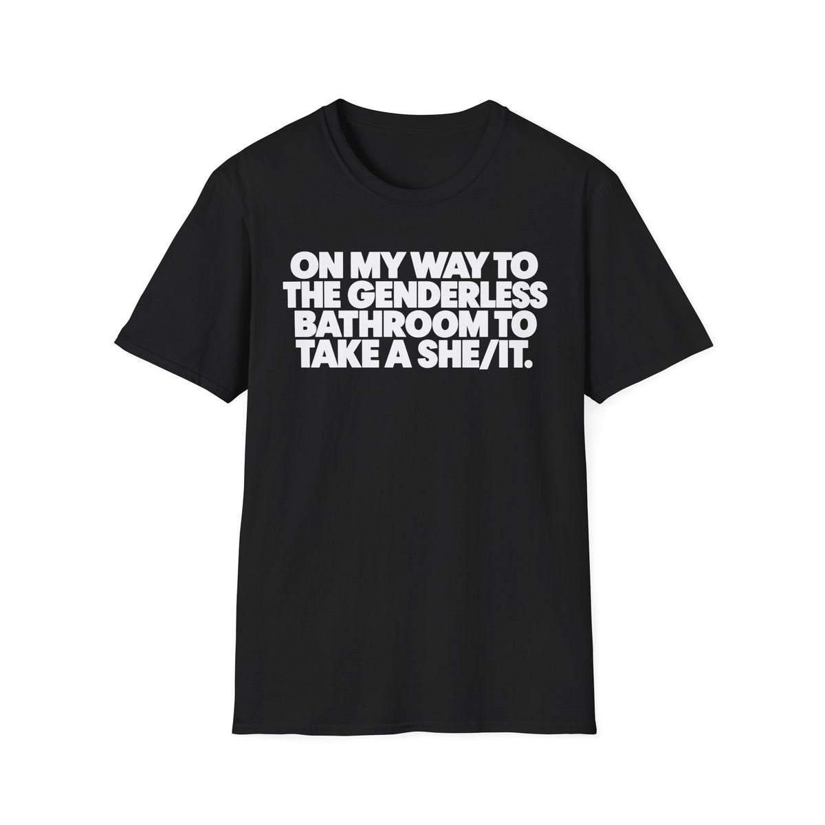 genderless t-shirt with bold lettering