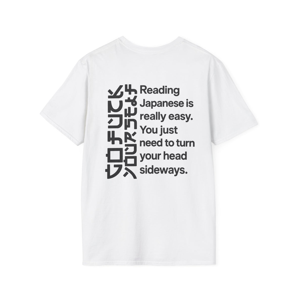 Reading Japanese T-shirt (Back Print)